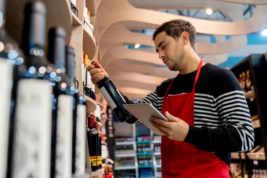 Store Employee Ordering Wine