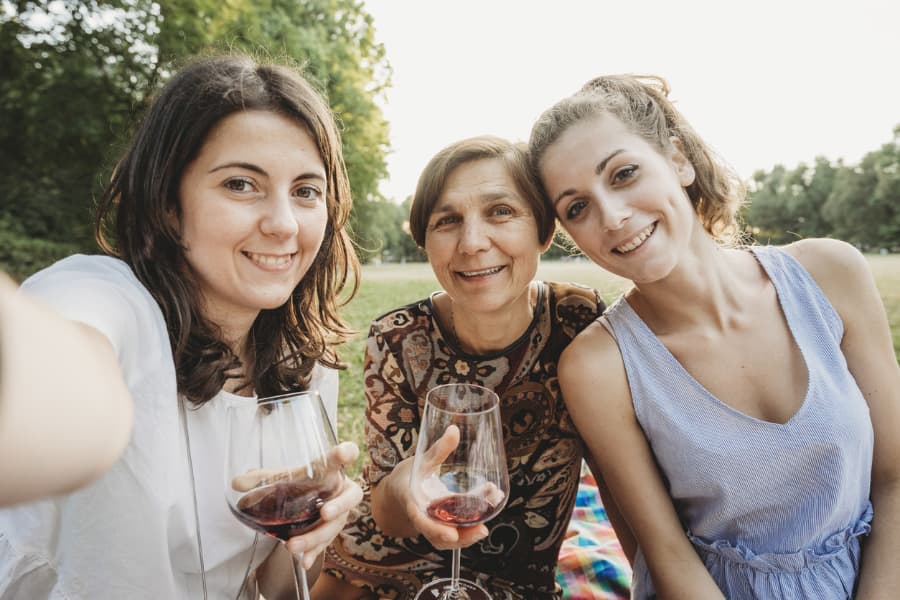 Taking A Selfie With Wine