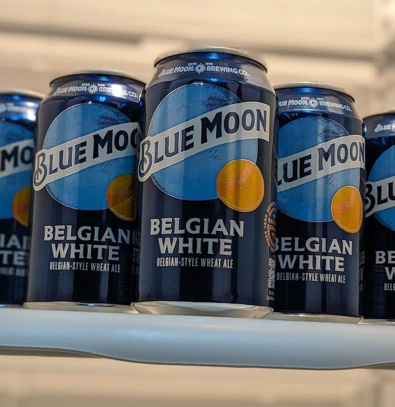 Cans of Blue Moon Belgian White